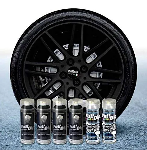 Sophisticauto Pacco Risparmio da 4+2 Vernice Removibile Full Dip Nero Lucido