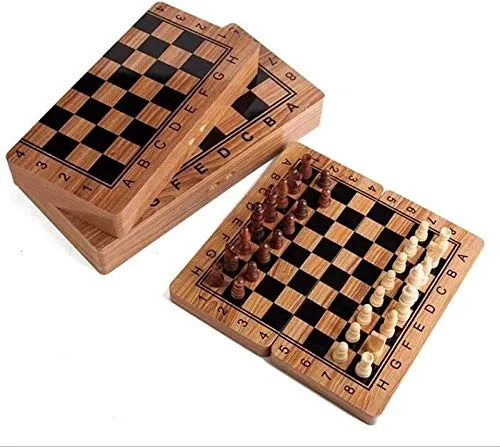 DJRH. Scacchi internazionali Handmade European Ambassador Chess Set di Scacchi di Legno Pezzi di Scacchi - Comparto all'Interno della tavola per immagazzinare Ogni Pezzo ( Size : A )