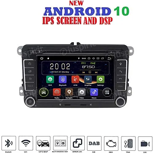 ANDROID 7.1 GPS DVD USB SD WI-FI BT autoradio 2 DIN navigatore compatibile con VW Golf 5 / Golf 6 / Passat/Jetta/Polo/Tiguan/Touran/Caddy/Sharan/Trasporter