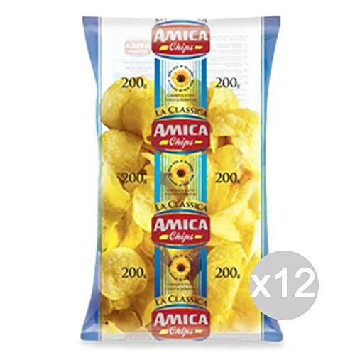 Amica Set 12 Chips Patatine Gr 200 Classica Snack E Merenda Salata