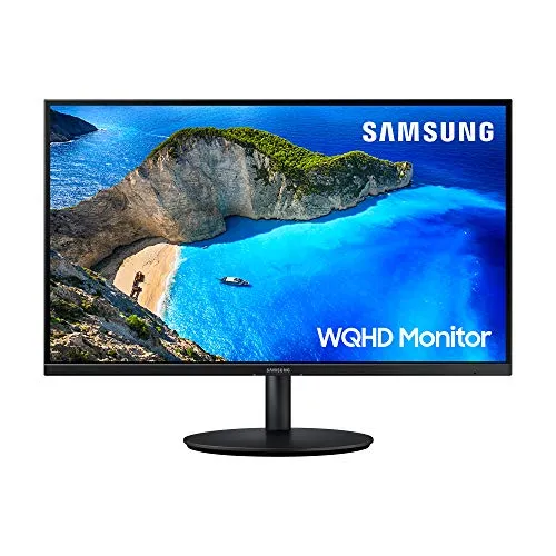 Samsung HRM Monitor T70F (F27T702), Flat, 27", 2560x1440 (WQHD 2K), IPS, 75 Hz, 5 ms, FreeSync, HDMI, Display port, Ingresso Audio, HAS, Pivot, Flicker Free, Eye Saver Mode, Nero