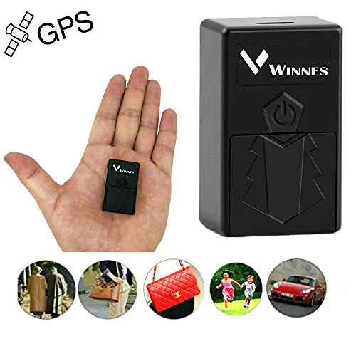 Mini GPS Tracker,Winnes Mini Tracker portatile GPS in tempo reale, anti-furti, GPS Locator per borse,bambini,documenti importanti Localizzatore Gps e Free App TK921