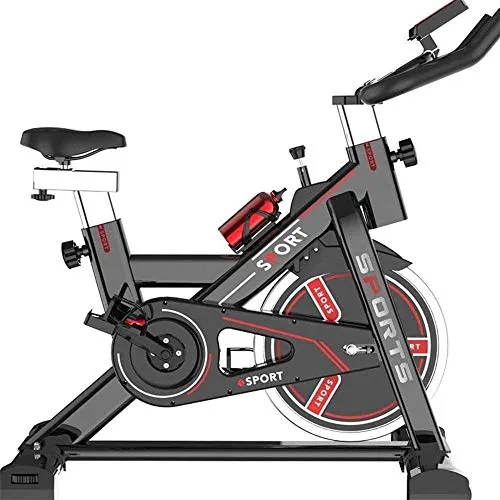 YJS Indoor Cycling Cyclette Resistenza Magnetica con Sedile Comodo Cuscino Cintura Diretto Driven 5Kg volano, 3-Piece Crank for la casa Cardio Gym 520