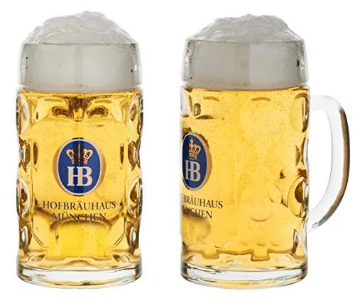 Boccale da birra in vetro con logo originale HB | Hofbräuhaus München "Isarseidel" 0,5 l – per la piccola sete ora disponibile in formato mezzo litro