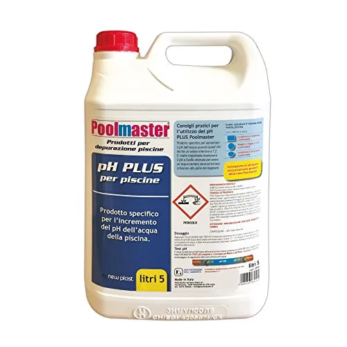 New Plast 0840 - Correttore di pH Plus per Acqua Piscina, Tanica 5 lt