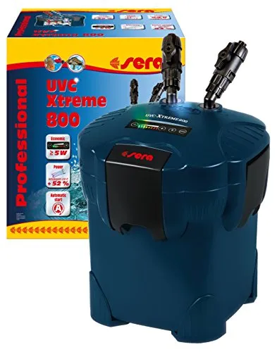 Sera UVC Xtreme - Filtro Esterno con Controllo elettronico per acquari, con UV-C da 5 Watt Integrato con Amalgama, Che Riduce Agenti patogeni, parassiti e la Crescita di alghe nell'acquario