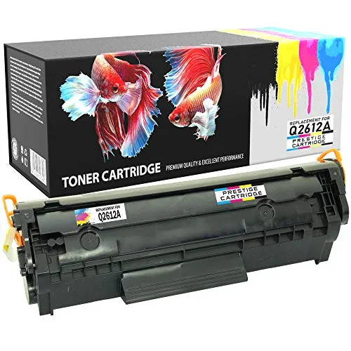 PRESTIGE CARTRIDGE Q2612A 12A Compatibile Cartuccia Toner per HP LaserJet 3015 1022 1020 Plus 1015 Canon LBP-3000 LBP-2900 Fax-L100 Fax-L120 - 1 Nero