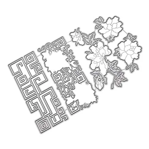 Xmiral Fustelle per Scrapbooking per Carta Cutting Dies Metallo Fustella Stencil #19042602, Accessori per Big Shot e Altre Macchina(C)