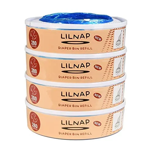LILNAP - Cassette compatibili ricarica maialino Foppapedretti Angelcare e Litter Locker II (4 ricariche)