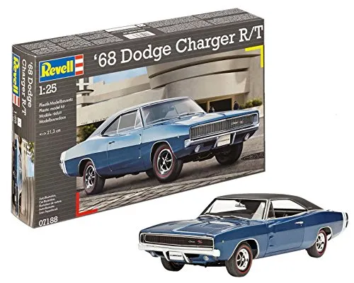 Revell 07188 1968 Dodge Charger R/T 1:25 Scala Unbuilt/Unpainted Plastic Model Kit