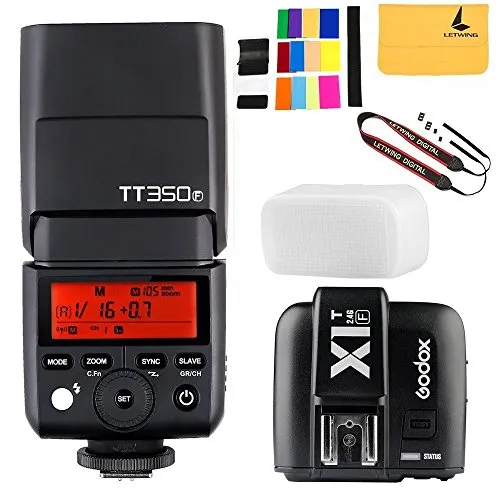 GODOX TT350F 2.4G HSS 1/8000s TTL GN36 fotocamera flash Speedlite per fotocamera digitale Fuji, GODOX X1T-F TTL 1/8000s HSS 32 canali 2.4G Flash Trigger trasmettitore per fotocamere Fuji DSLR