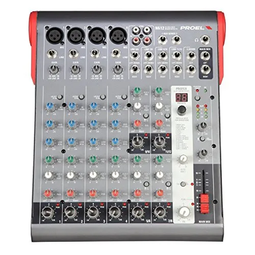 PROEL Mi12 mixer professionale a 12 canali con processore effetti a 24 bit
