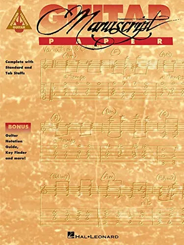 Recorded Versions Guitar Tablature Manuscript Paper