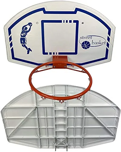 CDsport, Tabellone Basket Professionale in Polipropilene, Tabellone Regolamentare, Adatto per Canestri da Basket Esterni e Interni, Super Resistente, Misura 110 x 73 cm