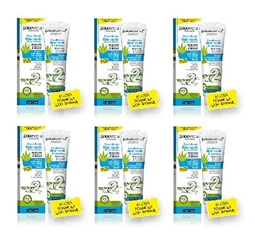 ZUCCARI - LINEA ALOE VERA X2 - DENTIFRICIO SBIANCANTE PROTETTIVO ALOE, 6 X 100 ML