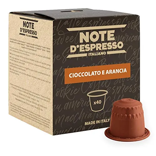 Note D'Espresso Preparato Solubile per Bevanda al Gusto di Cioccolato ed Arancia - 280 g (40 x 7 g) Esclusivamente Compatibili con le macchine per caffè a capsule Nespresso*