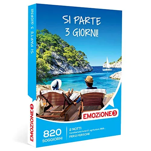 Emozione3 - Si Parte 3 Giorni! - Cofanetto Regalo Coppia, 2 Notti per 2 Persone -Idee Regalo Originale