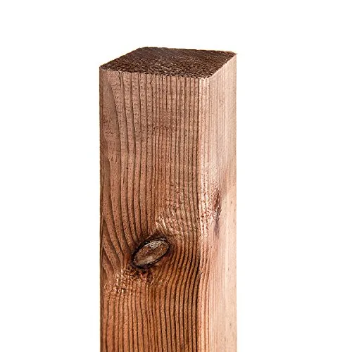 HaGa-Welt.de - Pali di legno di pino per recinzioni in rete metallica, dimensioni: 7 x 7 x 150 cm, Marrone