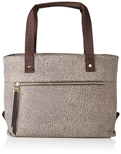 Borbonese Shopping Bag, Borsa Tote Donna, Marrone (Op Classico/Marrone), 30x27x18 cm (W x H x L)