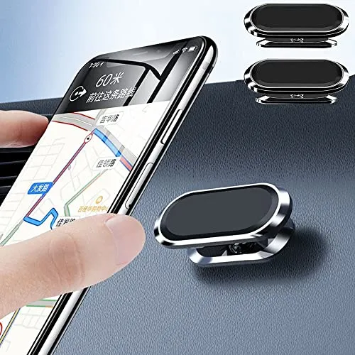 GRILLIN Supporto Per Cellulare Da Auto , 360° Di Rotazione Supporto Auto Smartphone( 2pack ) ,Portacellulare Magnetico Universale Per Auto Con Cruscotto