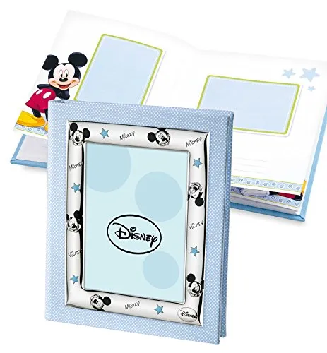Disney Baby Topolino Mickey Mouse - Album Diario Fotografico Porta Foto per Regalo Battesimo Neonato o Compleanno Bambini