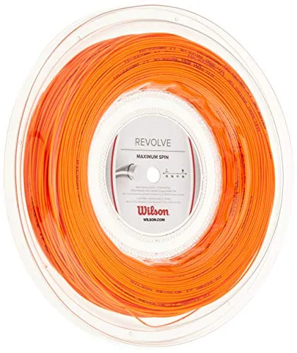 Wilson Revolve 16 Reel Maximum Spin, Corda da Tennis Unisex-Adulto, Arancione, 1.30 mm, 200 m