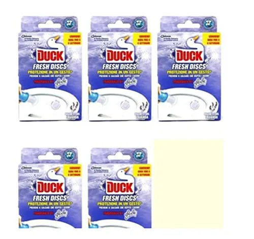 5 confezioni Duck Fresh Discs completo Lavanda deodorante WC per germi e calcare