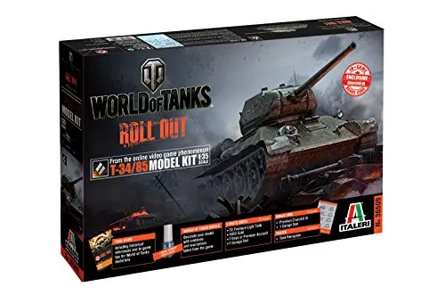 Italeri 36509 - World Of Tanks T-34/85 Model Kit  Scala 1:35