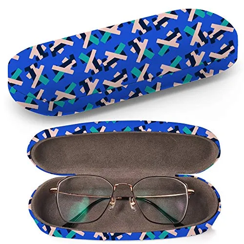 Art-Strap Custodia rigida per occhiali da sole, custodia per occhiali in plastica con panno per la pulizia degli occhiali (colorful Halftone)