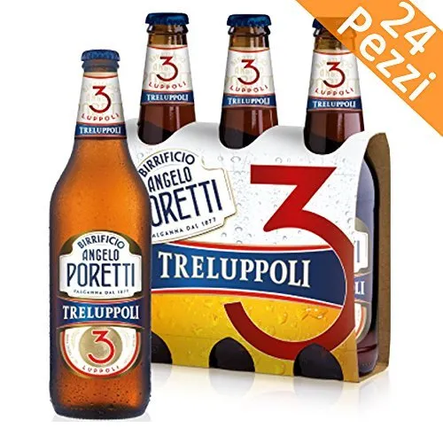 BIRRA ANGELO PORETTI TRE LUPPOLI 24 BOTTIGLIE DA 3