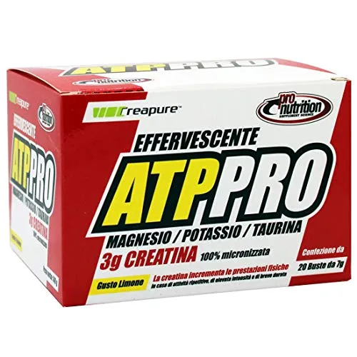 ATP PRO EFFERVESCENTE [20 BUSTE DA 7 G= 140 G] Gusto LIMONE- Energetico pre/intra/post workout