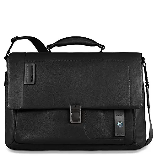 Piquadro CA3111P15/N Borsa Messenger, Linea Pulse, Nero, 42 cm