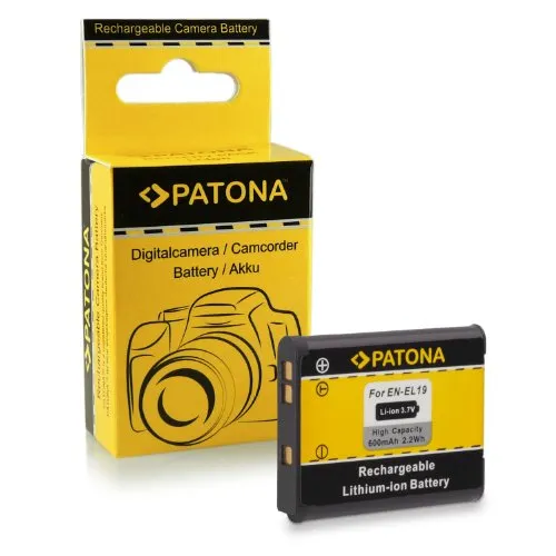 Batteria EN-EL19 per Nikon Coolpix S100 | S2500 | S2550 | S2600 | S2700 | S2750 | S3100 | S3200 | S3300 | S3500 | S4100 | S4150 | S4200 | S4300 | S5200 | S6400 | S6500