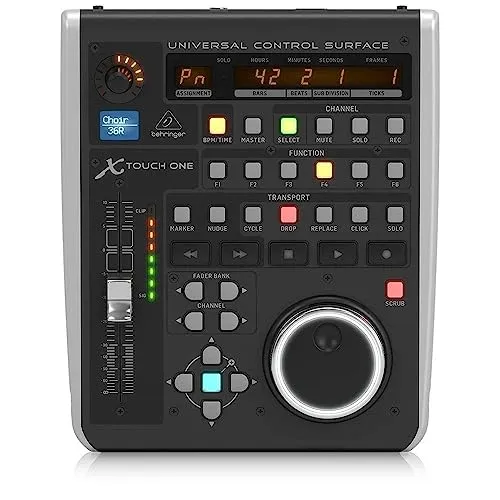 Superficie di controllo universale Behringer X-TOUCH ONE con fader motore sensibile al tocco e scribble strip LCD