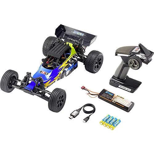 Reely Brushed 1:10 Automodello Elettrica Buggy Buzz 100% RtR 2,4 GHz incl. Batteria e cavo di ricarica