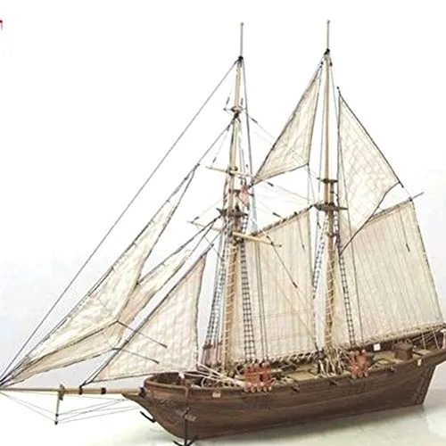 ALBEFY Modello di Barca a Vela in Legno, 400 * 150 * 270mm Kit Modello di Assemblaggio di Navi Fai-da-Te, Modello Classico in Scala di Barche a Vela in Legno