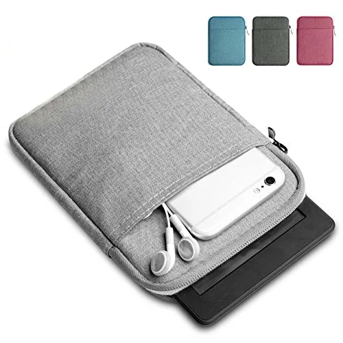 WOOPOWER Manica per Kindle Paperwhite/Kindle Voyage, 15,2 cm di Tela Borsa per Kindle Paperwhite, Kindle Voyage, Kindle 558/958/kV e-Reader della Custodia, Grey