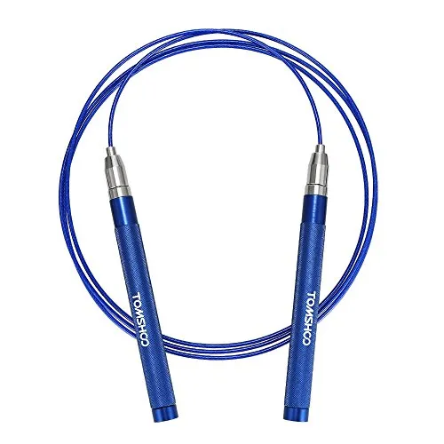 TOMSHOO Corda per Saltare, 3M Regolabile Speed Corda di Salto, Alluminio Rotante Peso Leggero Corda da Salto con Cuscinetto a Sfere Corda Sostituibile per Sottili, Fitness, Outdoor, MMA