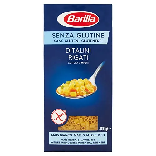 Barilla Pasta Senza Glutine Ditalini Rigati Gluten Free, 400 Gr