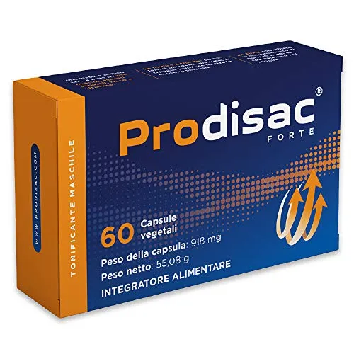 Prodisac ® Forte | Maggiore resistenza e potenza maschile | Senza Alcuna Controindicazione | Energizzante uomo | 60 capsule vegetali.