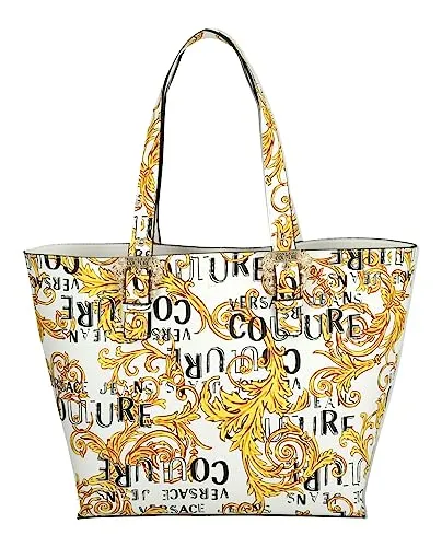 Versace Jeans Couture Borsa A Spalla Da Donna Marchio Versace Jeans Couture, Modello Couture 01 74VA4BF9ZS597, Realizzato In Pelle Sintetica. Bianco