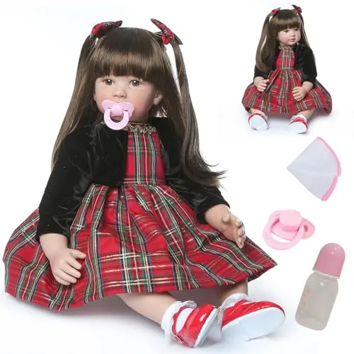 ZIYIUI 24''/60cm Bambole Reborn Baby Dolls Silicone Bambolotti Ragazza Bambola Reborn Bella Realistica Sveglia della Ragazza del Ragazzo Bambini Giocattolo