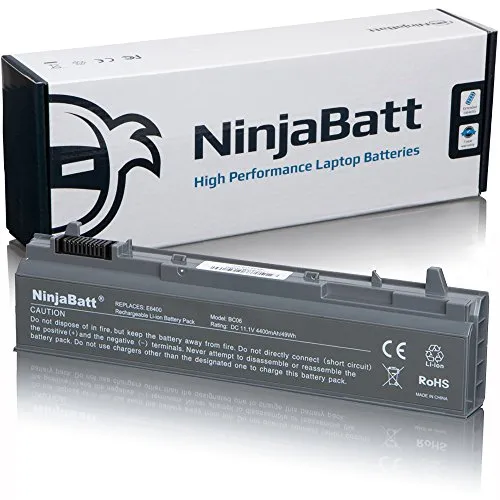 NinjaBatt Batteria per dell MP490 PT434 4M529 Latitude E6410 E6400 E6500 E6510 Precision M4400 M4500 KY265 NM631 GN752 U5209 KY477 - Alte Prestazioni [6 Celles/4400mAh/49wh]