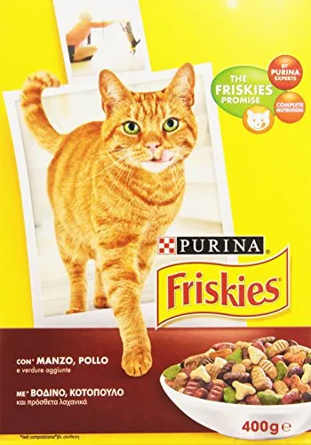 Purina - Alimento completo per gatti adulti, con Manzo, Pollo e Verdure - 400 g
