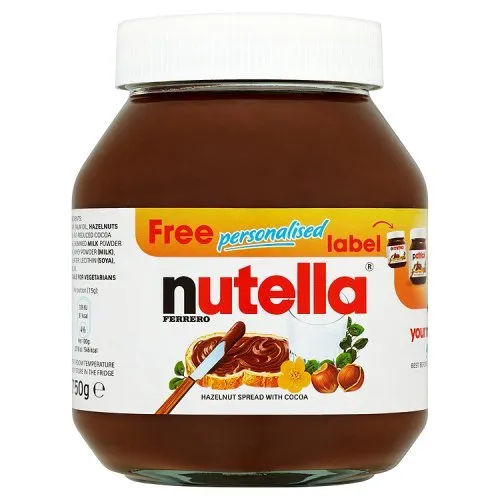 Nutella Crema spalmabile al cioccolato alla nocciola con cacao, 750 g