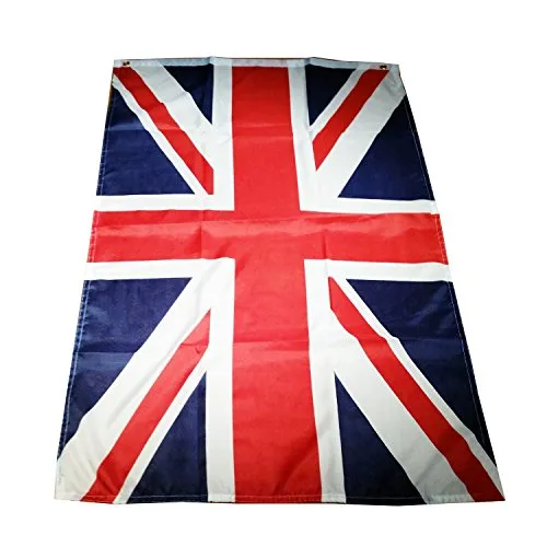My London Souvenirs - Bandiera del Regno Unito, 150 x 90 cm ca., per interni ed esterni, provvista di 2 occhielli, confezione di alta qualità, versatile, elegante e da collezione