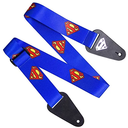 Superman logo Fabric tracolla per chitarra