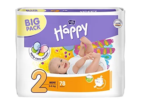 Bella Baby Happy Pannolini di tutte le misure (taglia 2 (3-6 kg))