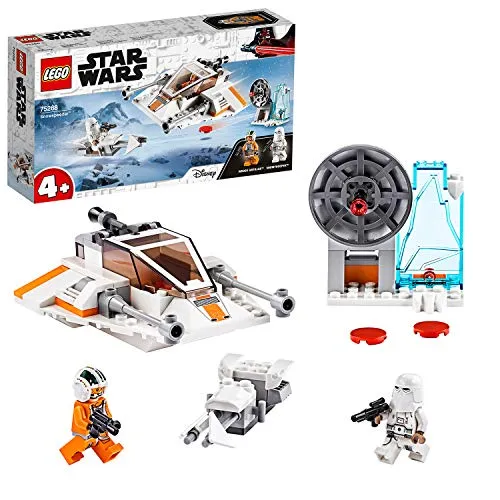 LEGO Star Wars - Astronave e Base Echo con 2 Minifigure, uno Wedge Antilles con Pistola Blaster e uno Snowtrooper con un Blaster, Set di Costruzioni per Bambini +4 Anni, 75268