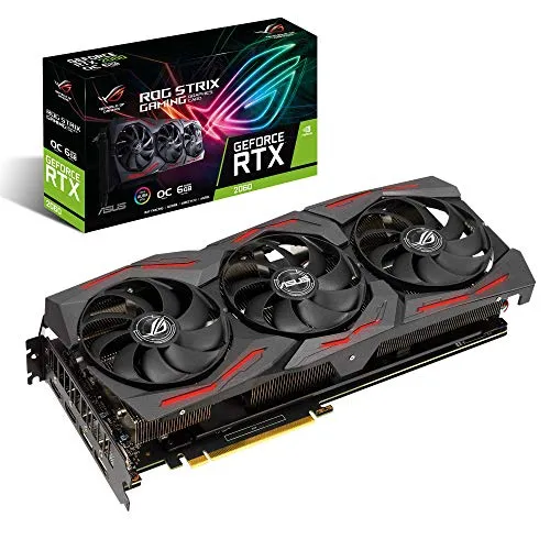ASUS ROG Strix GeForce RTX 2060 OC EVO Edition 6 GB GDDR6 con raffreddamento, con illuminazione AURA RGB ROG-STRIX-RTX2060-O6G-EVO-GAMING, Nero